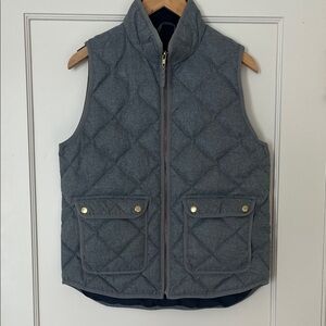 J. Crew Charcoal Quilted Vest